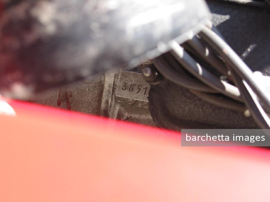 Engine number stamping of 250 GTO '62 s/n 3851GT