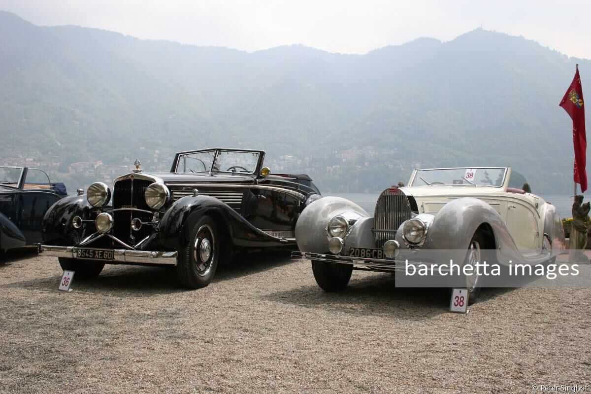 Maybach DS8 Zeppelin Cabriolet by Spohn #36 & Bugatti T57 C Cabriolet by Gangloff s/n 57749 #38