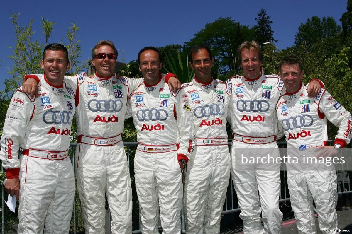 Team ADT Champion Racing´s drivers - Tom Kristensen, JJ Lehto, Marco Werner & Emanuele Pirro, Frank Biela, Allan McNish