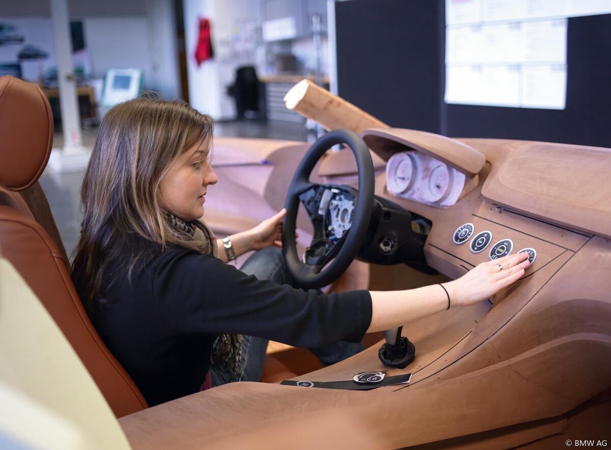 BMW Concept CS - Nadya Arnaout (Interior design) at the clay model