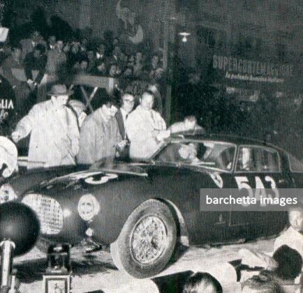 53/apr/25-26 - car severely damaged in a fire dnf S+2.0 - Mille Miglia - Paolo Marzotto / Marino Marini "Zignago" - #543