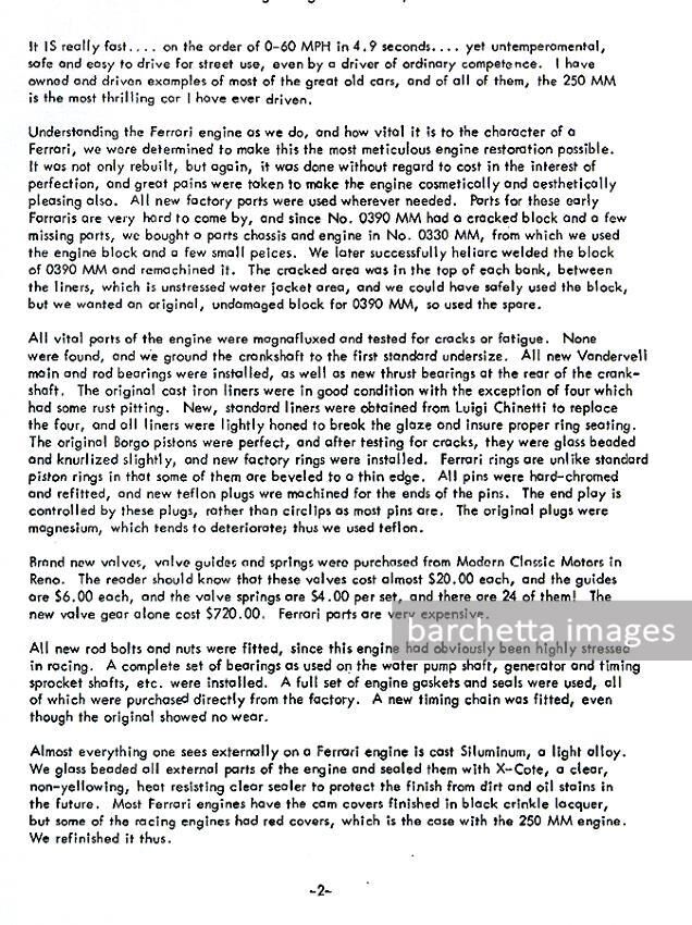 Ferrari 250 MM Vignale Spyder s/n 0390MM