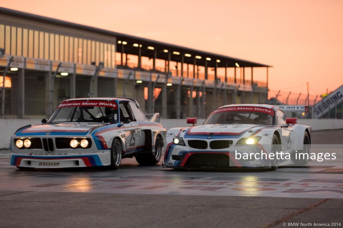 BMW publicly unveils a special livery for the 2015 BMW Z4 GTLM, paying tribute to the 1975 BMW 3.0 CSL, which won the 12 Hours of Sebring overall