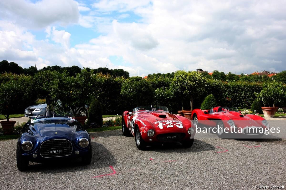 Ferrari 212 Export Touring barchetta, 375 MM PF Spyder & 250 Testa Rossa