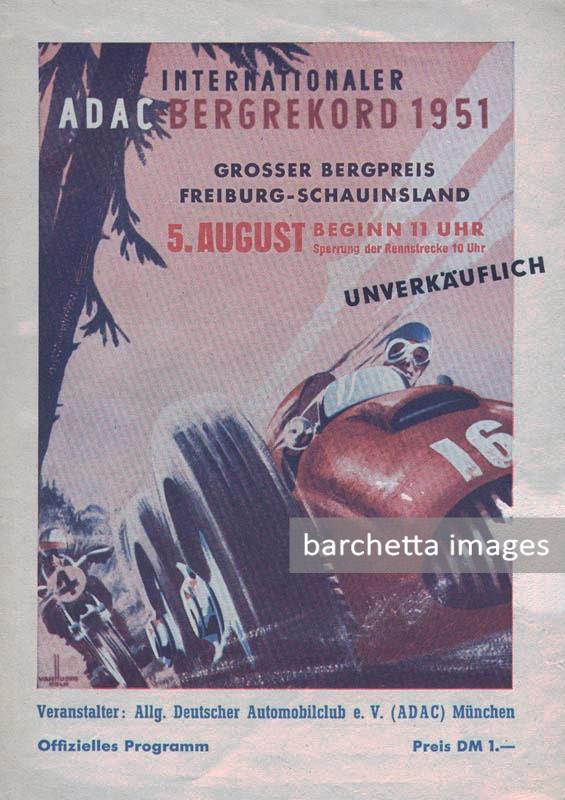 1951/aug/05 - Grosser Bergpreis Freiburg -  Schauinsland - Internationaler Bergrekord 1951
