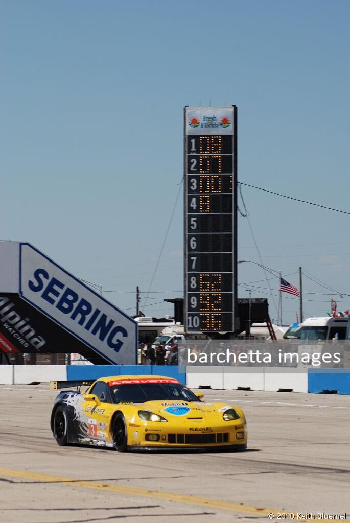 3 GT2 Chevrolet Corvette C6.R Magnussen/O'Connell/Garcia;12h Sebring 2010