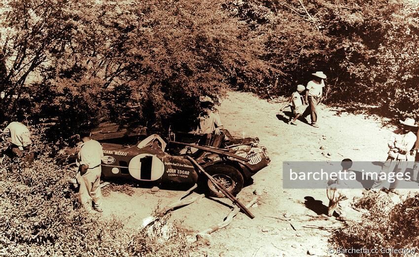 54/nov/19-23 - acc. Robinson killed on first leg - Carrera Panamericana - Jack McAfee / Ford Robinson+ - #1