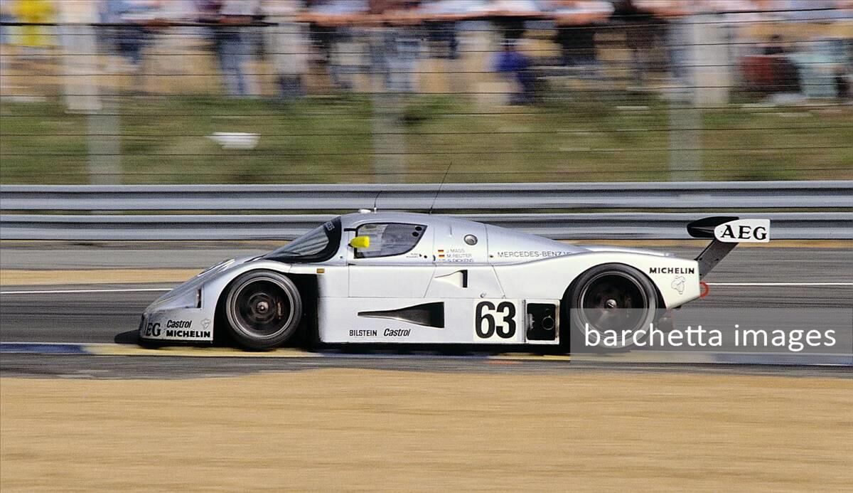 Winning Sauber-Mercedes C 9, Group C racing car # 63 Jochen Mass / Manuel Reuter / Stanley Dickens