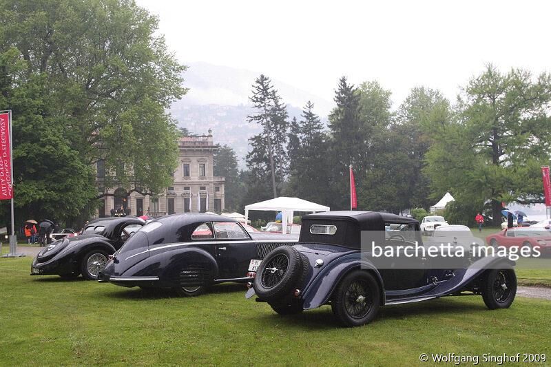 024 Bugatti 57S 1938 Atalante by Bugatti s/n 57592;026 Alfa Romeo 8C 2900B 1938 Berlinetta by Touring s/n 412035;028 Alfa Romeo 8C 2300 1934 Cabriolet by Stabilimenti Farina s/n 2311217