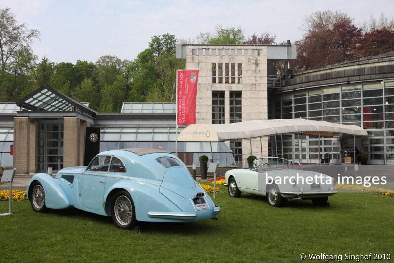 Alfa Romeo Centenairy Display; 8C 2900B Touring Berlinetta;Giulietta Spider Prototype