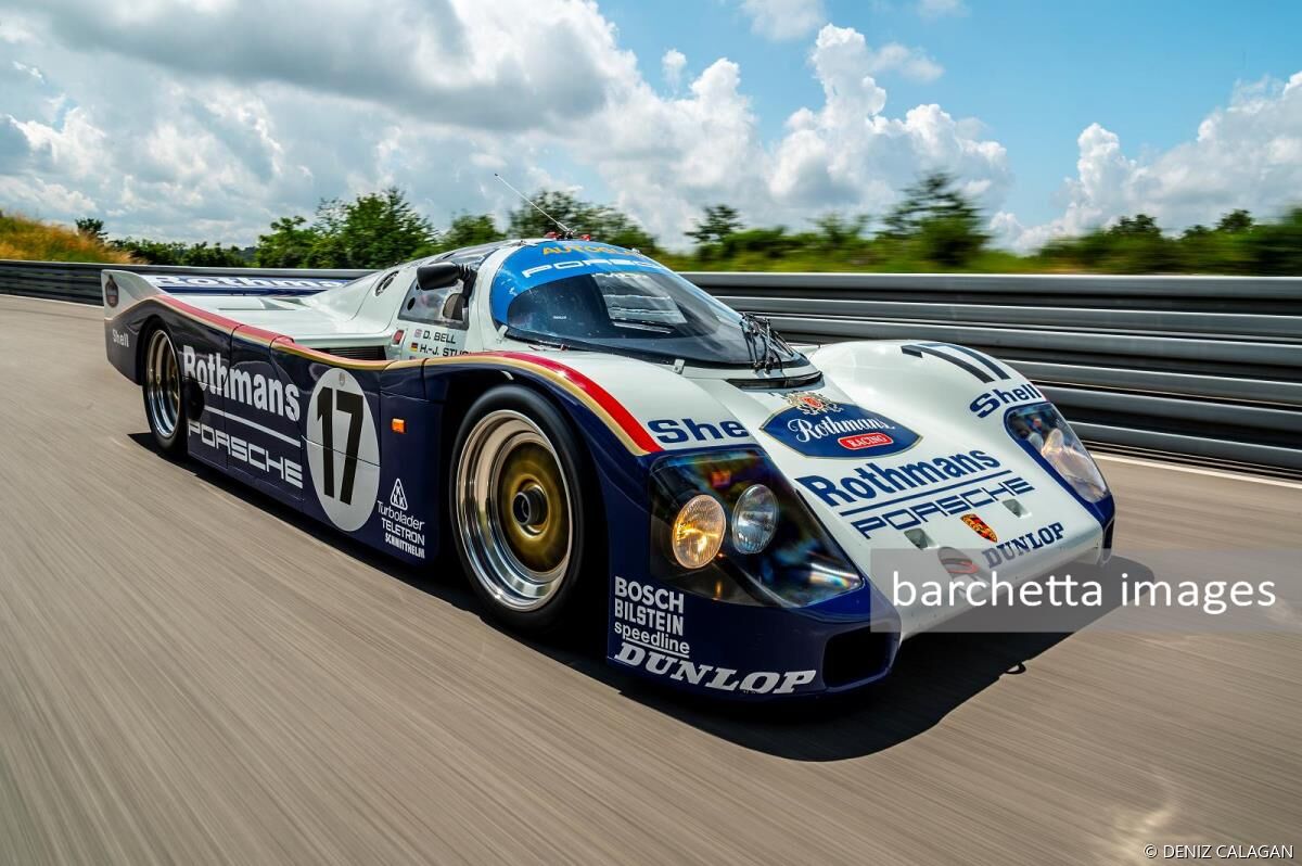 The 962 C on the test track in Weissach.