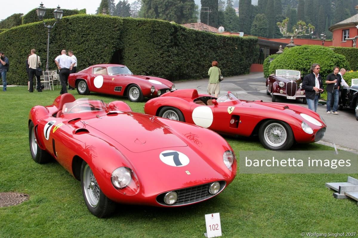 102 Ferrari 121 LM Spider by Scaglietti sn 0532LM;104 Ferrari 860 Monza Spider by Scaglietti sn 0604M