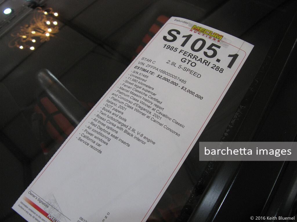 Mecum Auction, Monterey, 2016