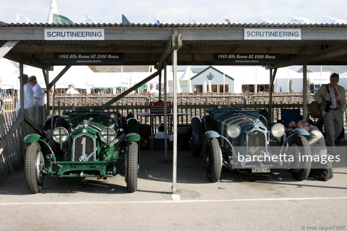 02 Alfa Romeo 8C 2300 Monza sn.2211077 Hugh Taylor;01 Alfa Romeo 8C 2300 Monza sn.2211130 Hubert Fabri