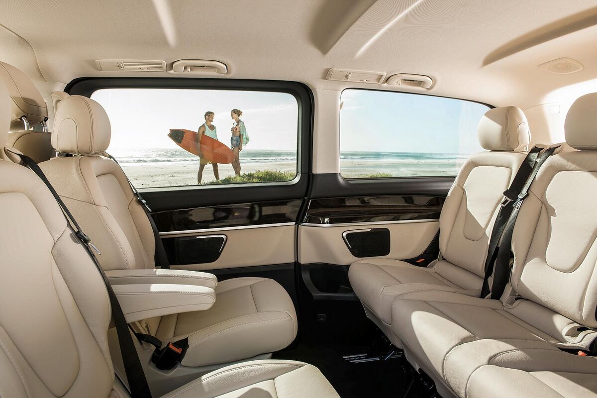 Die neue Mercedes-Benz V-Klasse – Interieur, Leder Lugano seidenbeige