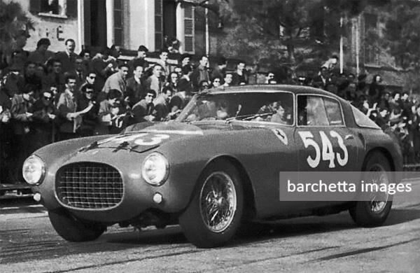 53/apr/25-26 - car severely damaged in a fire dnf S+2.0 - Mille Miglia - Paolo Marzotto / Marino Marini "Zignago" - #543