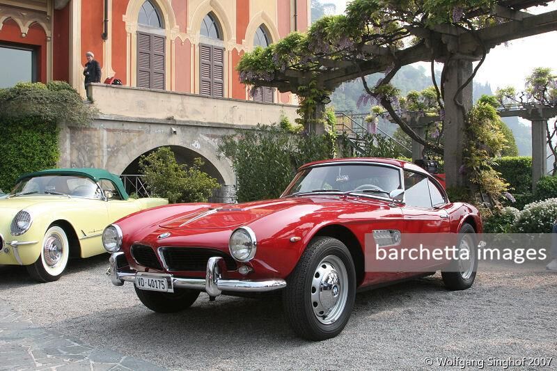 088 BMW 507 Roadster by BMW Entrant Françis Maret (CH) "VD 40175" (CH) already entered in 2004 substituted by M JD 507H also red but with Rudge Wheels