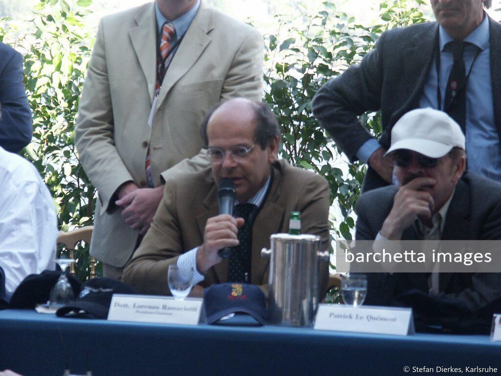 Lorenzo Ramaciotti (CEO Pininfarina, Chairman of the Jury) commenting the Ferrari 375 America Pinin Farina Coupé 1954, s/n 0355 AL