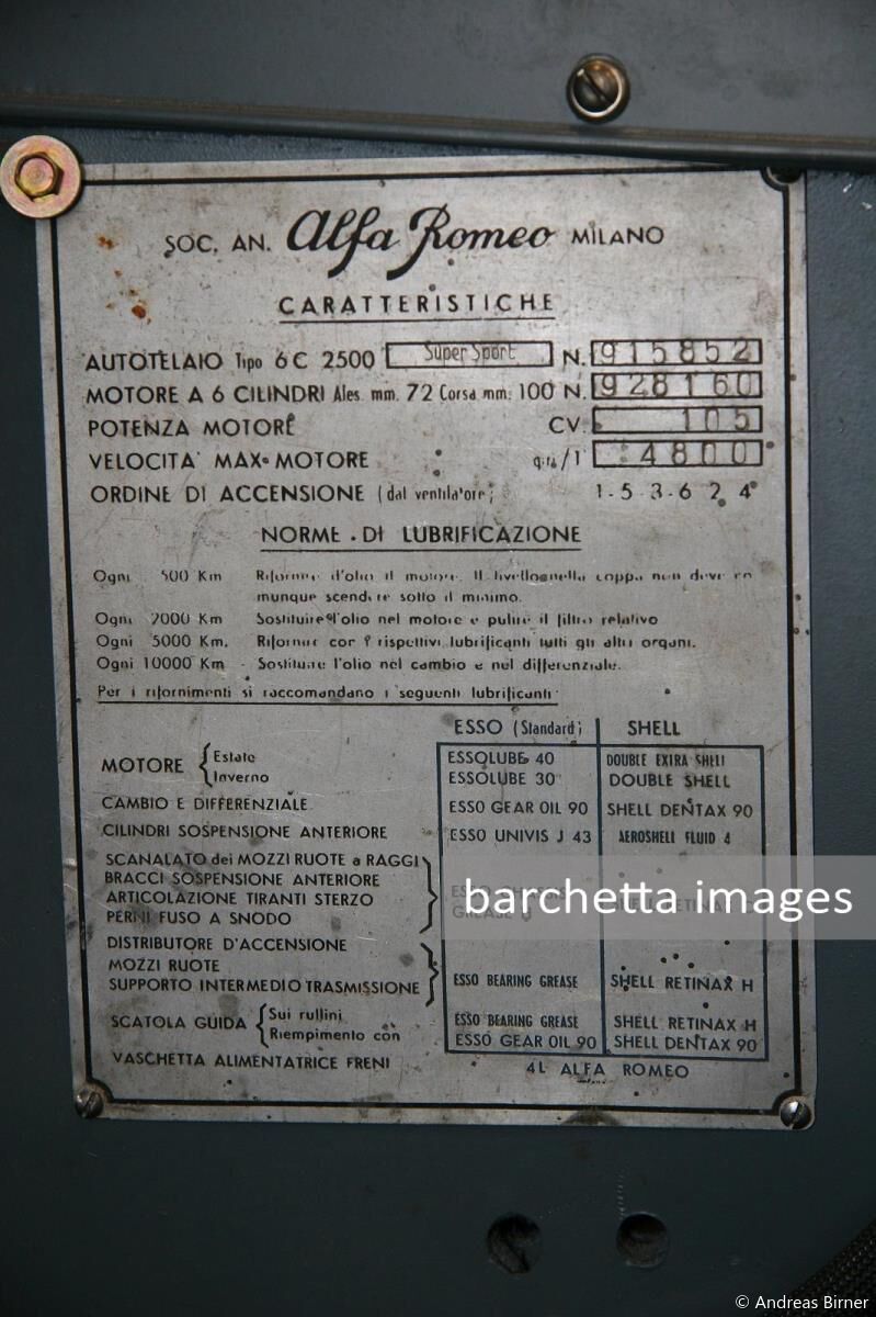 Alfa Romeo 6C 2500 SS Cabriolet s/n 915.852
