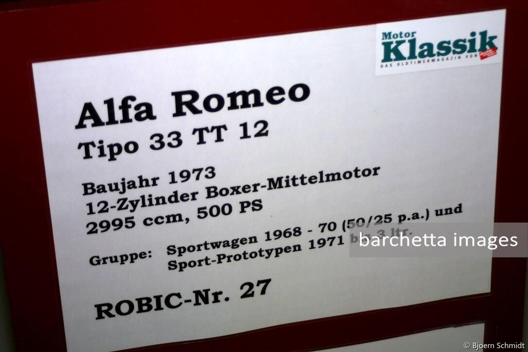 Alfa Romeo Tipo 33/3 TT 12 s/n 115.12.016