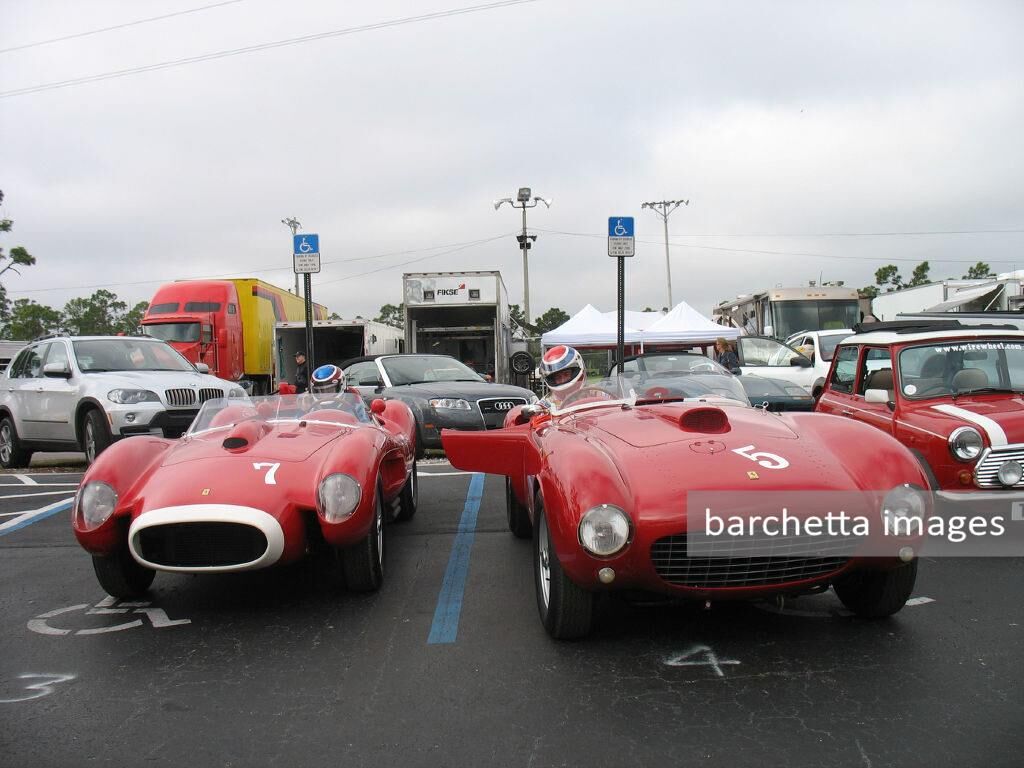 5 Ferrari 375 MM  s/n 0372AM - Ed Davies;7 Ferrari 250 TR s/n 0748TR - Leslie Davies