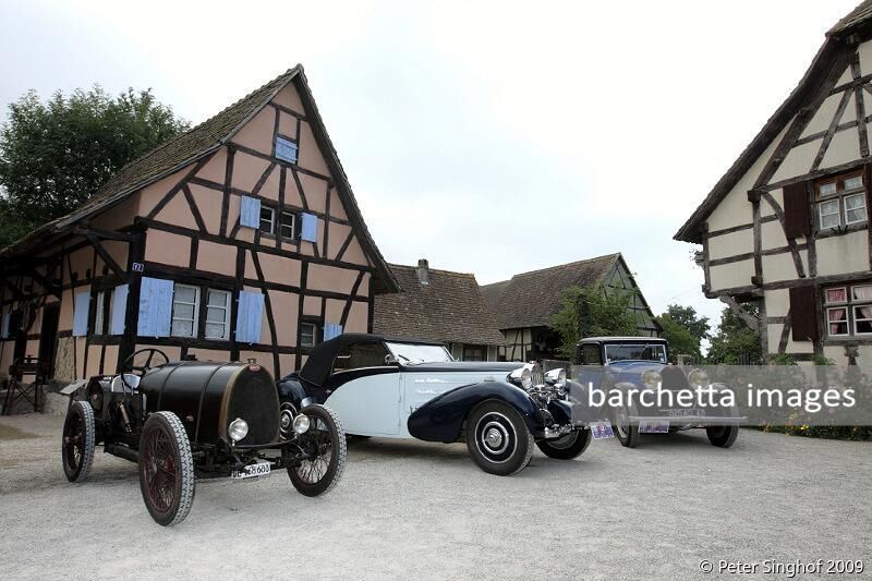 165 Bugatti T49 Faux Cabriolet Gangloff 1930 s/n 49430 & 102 Bugatti T57 Stelvio Gangloff 1936 s/n 57366 & 150 Bugatti T13 Brescia sport 1923 s/n 1654