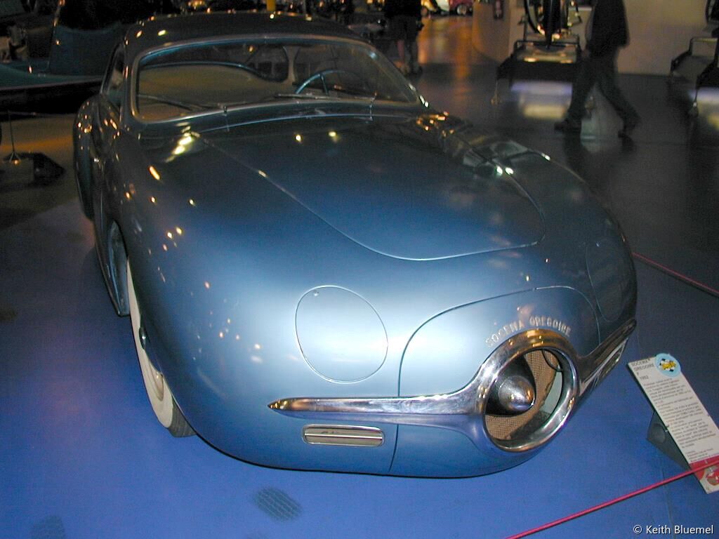 Socoma Gregoire 1952 gas turbine car, 100bhp @ 25000rpm (yes 25000) 