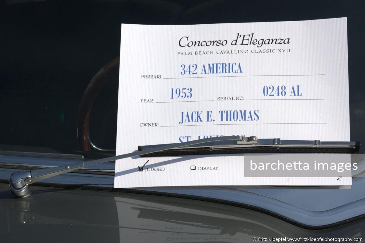 Ferrari 342 America s/n 0248AL, Jack E. Thomas