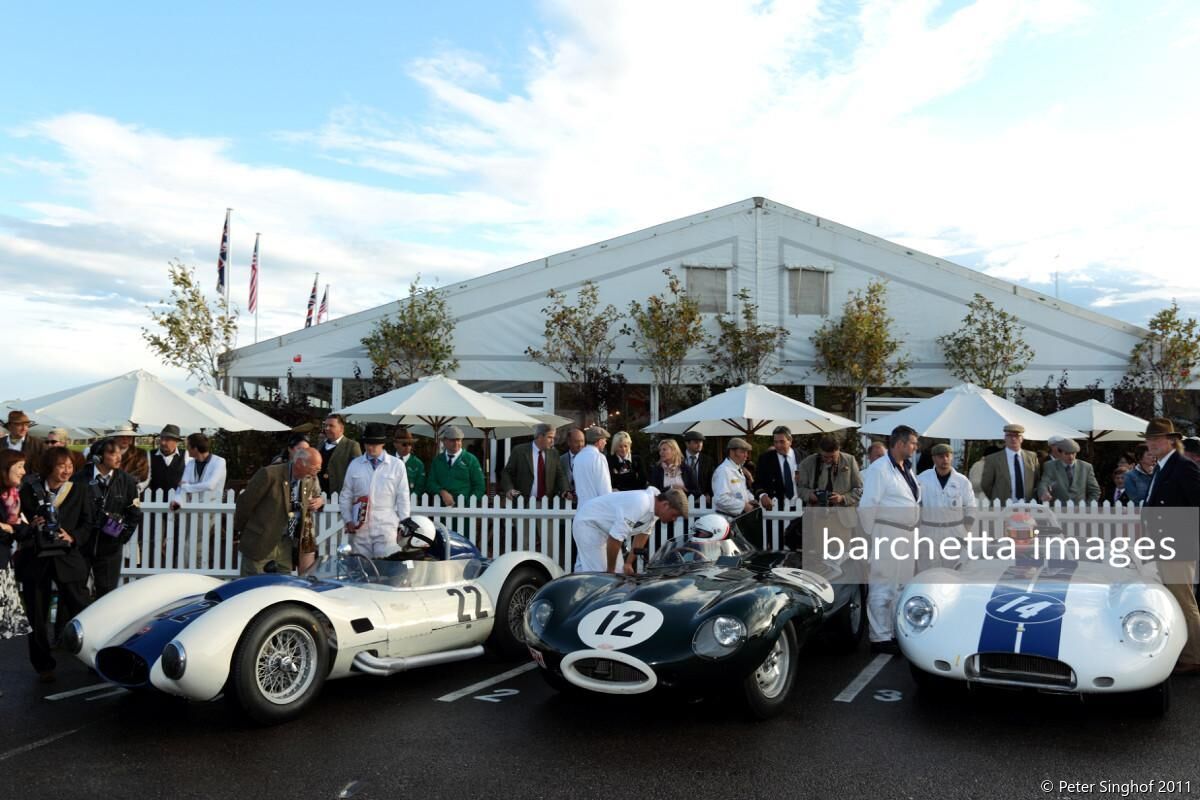 22 Sadler-Chevrolet Mk37  Julian MAJZUB;14 Lister-Jaguar 'Costin'  Alex BUNCOMBE;12 Jaguar D-type 'long-nose' s/n XKD505 Anthony REID