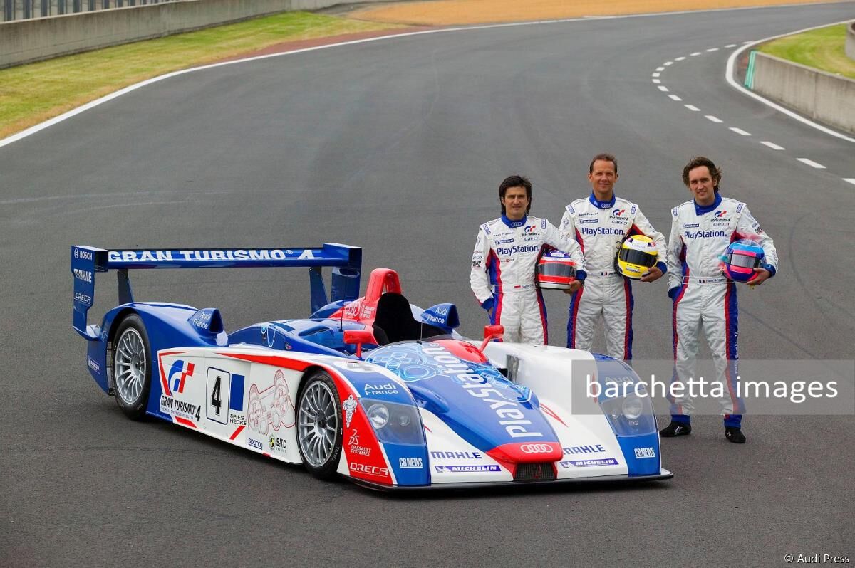 Audi R8 #4 (Audi PlayStation Team ORECA), Stephane Ortelli, Jean-Marc Gounon and Franck Montagny
