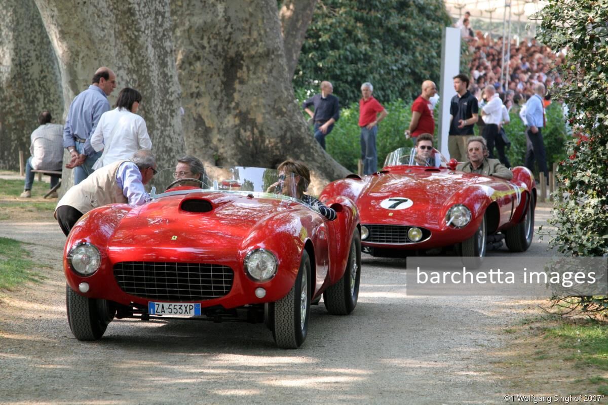 100 Ferrari 375 MM Spider by Pinin Farina sn 0360AM;102 Ferrari 121 LM Spider by Scaglietti sn 0532LM