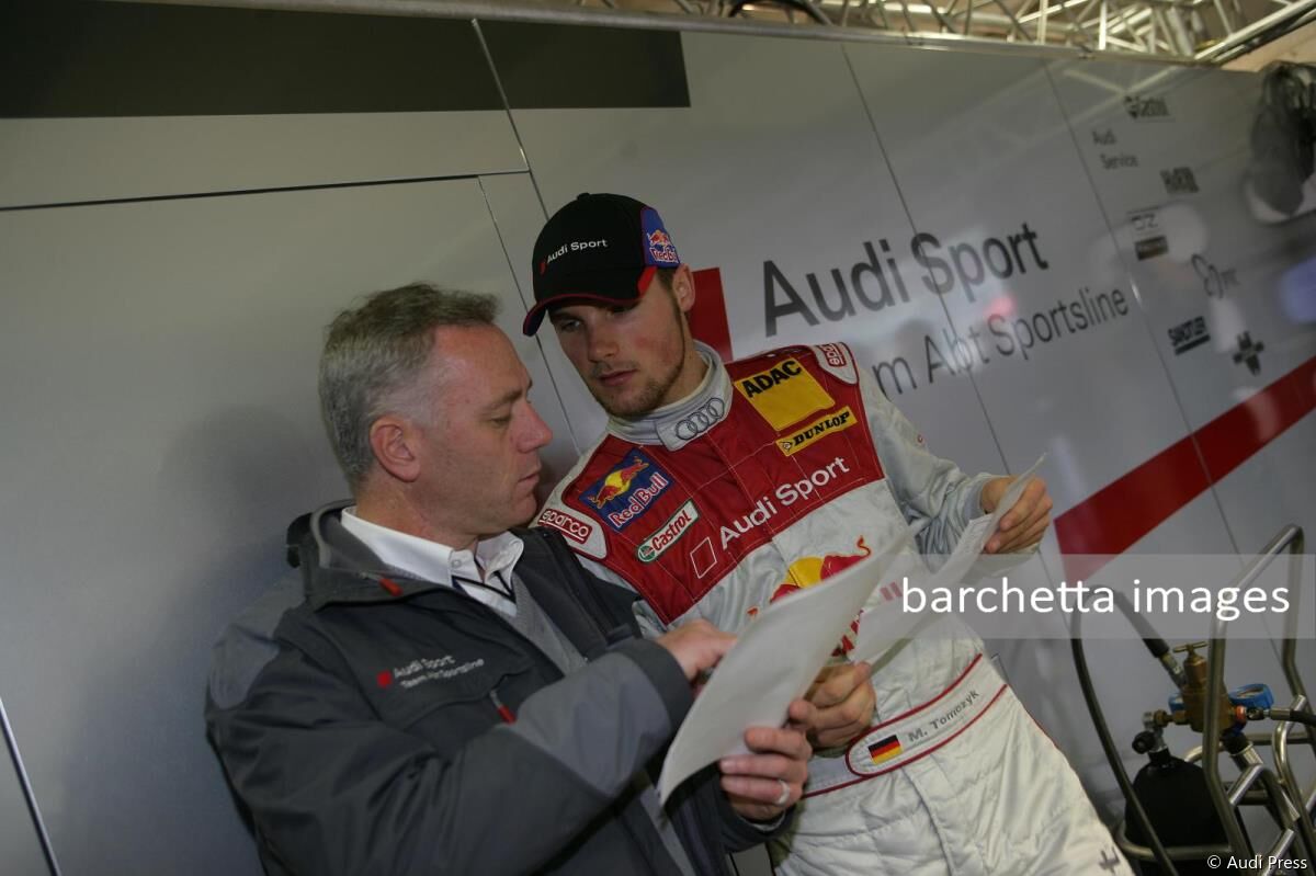 Martin Tomczyk and his race engineer Paul Thomas       