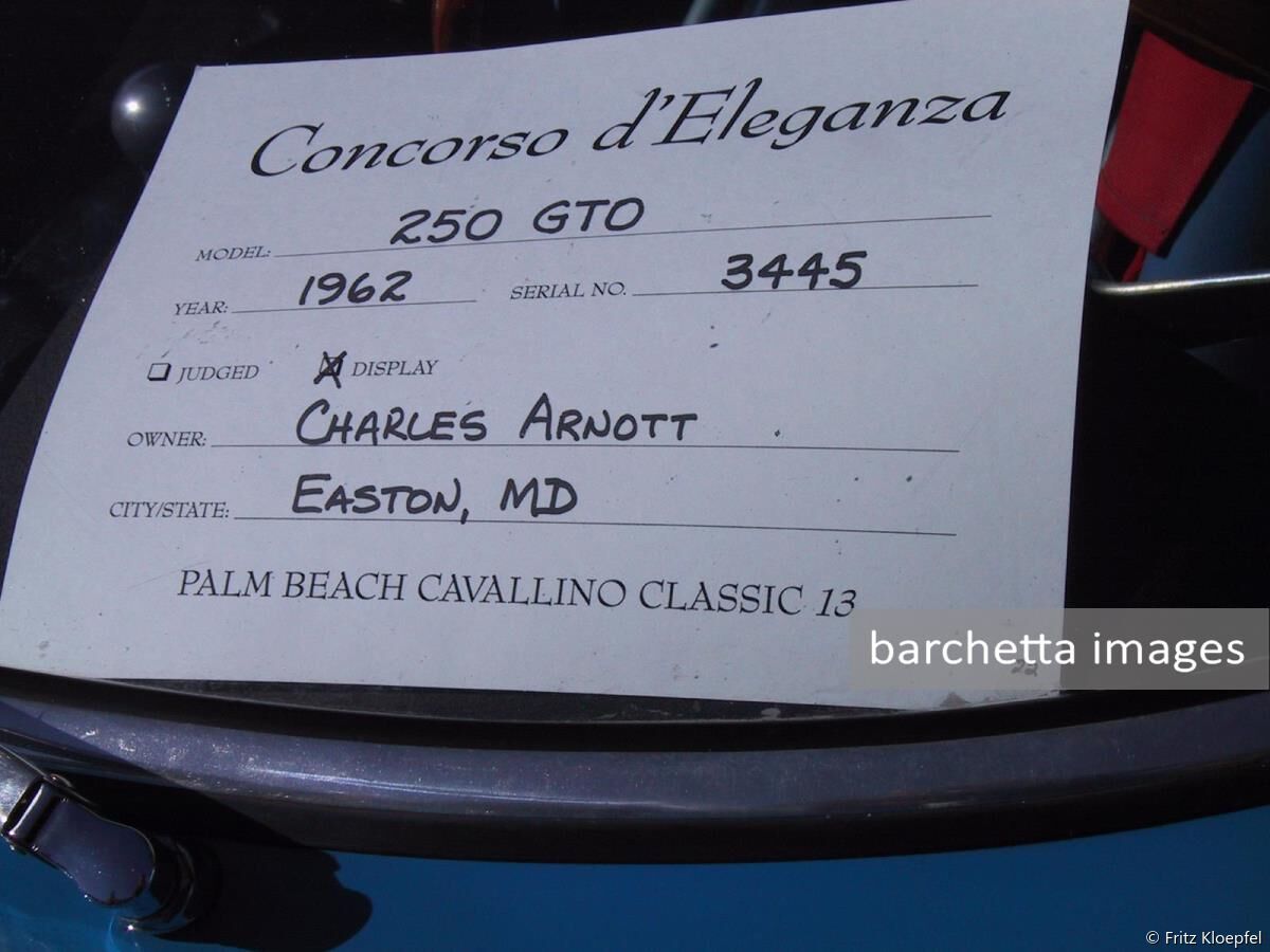 Ferrari 250 GTO '62 s/n 3445GT
