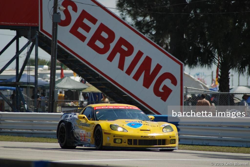 3 GT2 Chevrolet Corvette C6.R Magnussen/O'Connell/Garcia;12h Sebring 2010