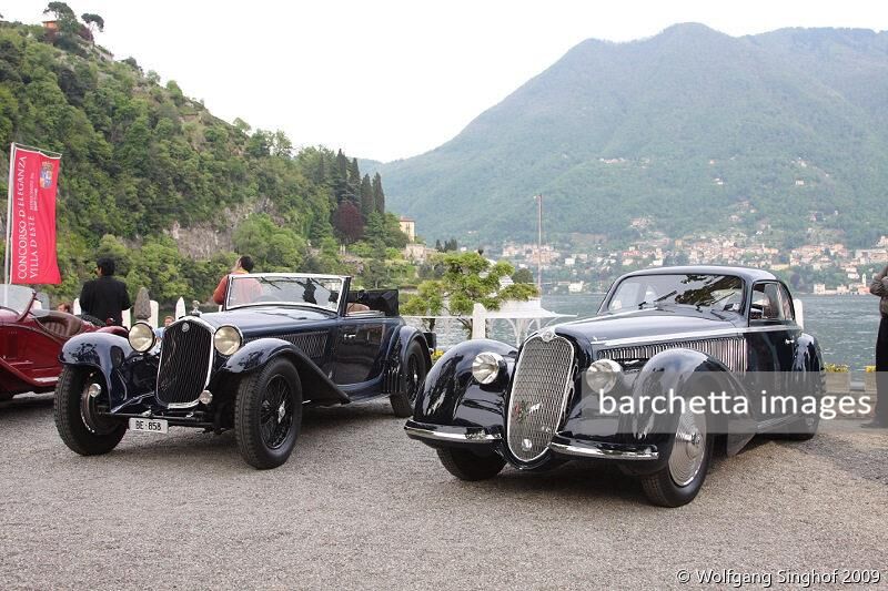 026 Alfa Romeo 8C 2900B 1938 Berlinetta by Touring s/n 412035;028 Alfa Romeo 8C 2300 1934 Cabriolet by Stabilimenti Farina s/n 2311217