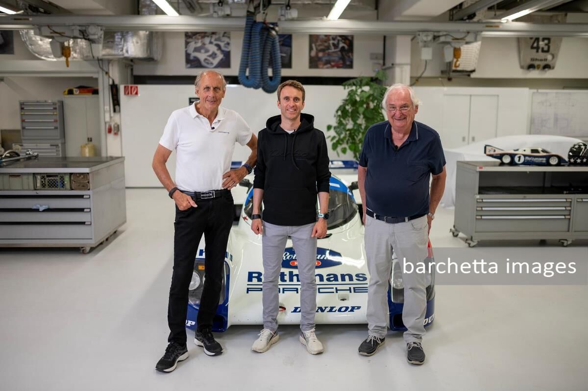 Episode 4 with Hans-Joachim Stuck (left), Timo Bernhard (center) and Norbert Singer will be released on July 28, 2021.