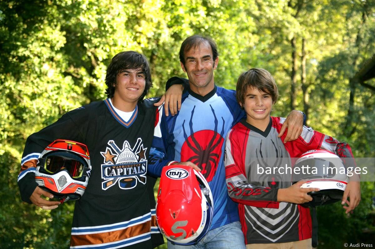 Emanuele Pirro with his sons Cristoforo and Goffredo