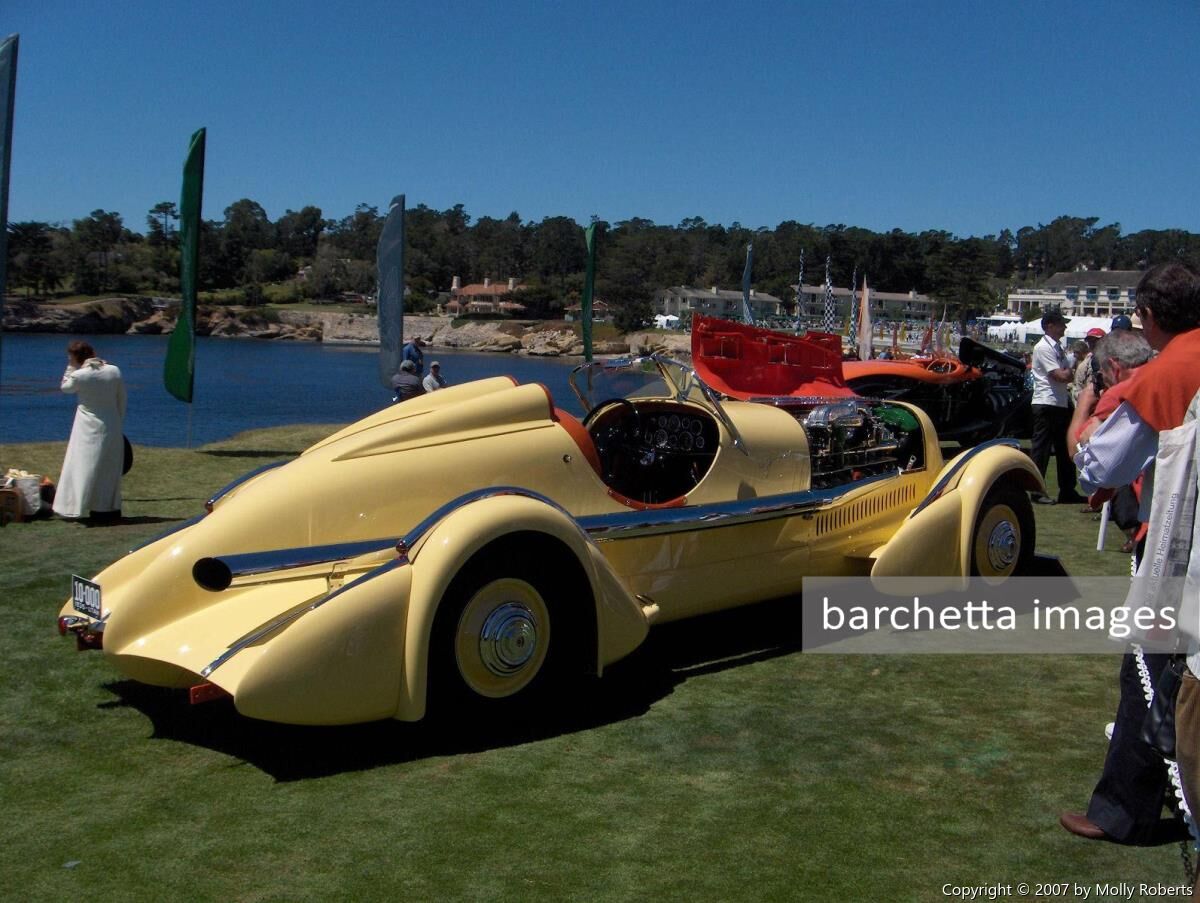 1935 Duesenberg SJ Special (aka Mormon Meteor) on the field