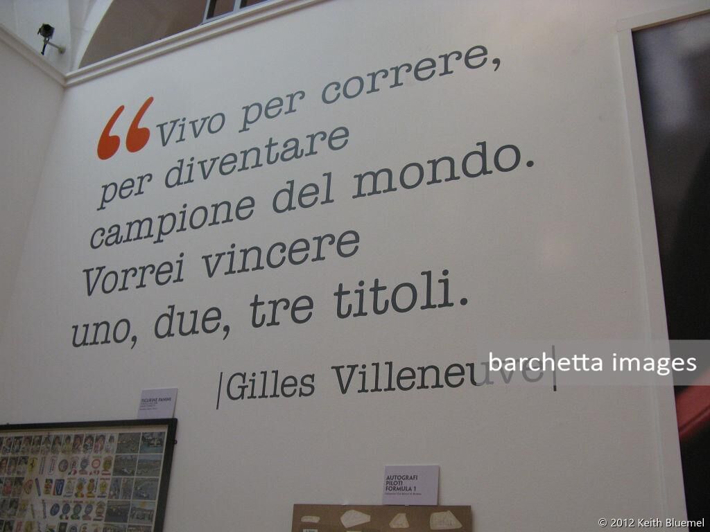 Gilles Villeneuve Exhibition, Modena