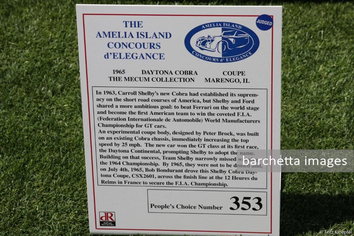 RC2 1965 Daytona Cobra s/n CSX2601 The Mecum Collection